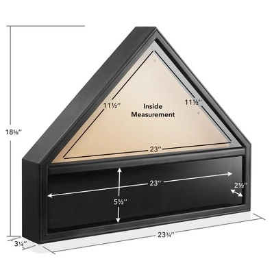Reminded Military Medal & Burial Flag Shadow Box Display Case With Glass Insert - Image 3