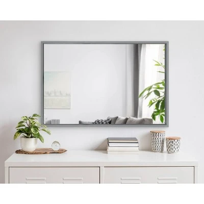 24" X 36" Travis Framed Decorative Wall Mirror Gray - Kate & Laurel All Things Decor - Image 4