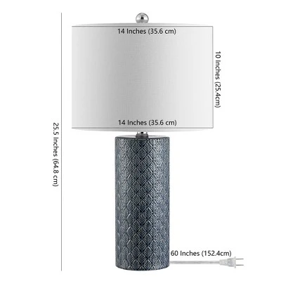 Walden Ceramic Table Lamp - Blue - Safavieh - Image 2