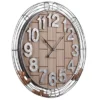 Wooden And Metal Wall Clock With Wine Cork Storage Brown - StyleCraft