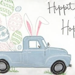 C&F Home 13" X 20" Hippity Hoppity Easter Truck Spring Embroidered Throw Pillow
