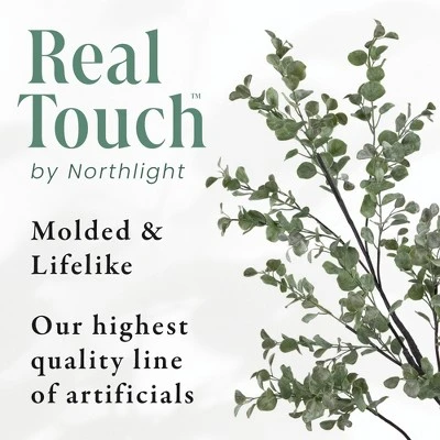 Northlight Real Touch™ Artificial Monstera Artificial Plant In A White Textured Pot - 4.25' - Image 7