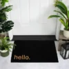 Northlight Black Coir "Hello" Outdoor Doormat 18" X 30"