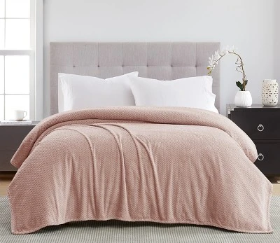 Kate Aurora Ultra Soft & Plush Oversized Queen Herringbone Embossed Fleece All Season Blanket - Image 8
