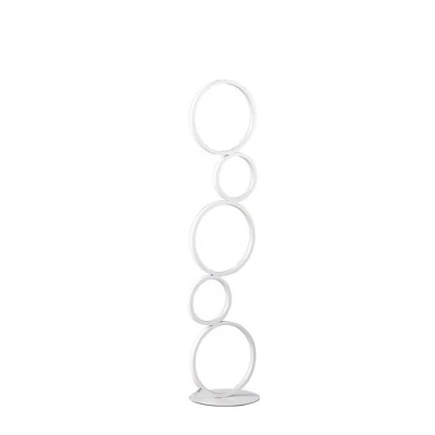 38.5" Else Nordic 5-Ring Shaped Metal Table Lamp (Includes LED Light Bulb) White - Ore International - Image 2