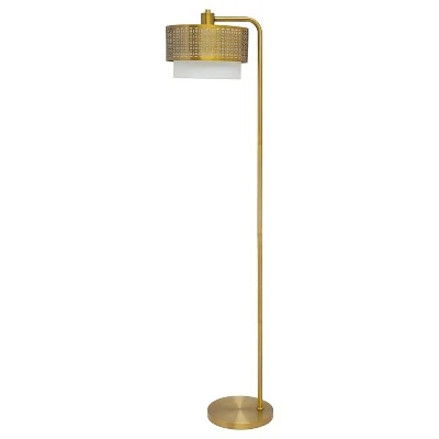 65.25" Ximena Drum Shade Floor Lamp Gold - River Of Goods - Image 6