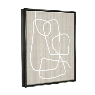 Stupell Industries Minimal White Line Beige Grain Pattern Modern - Image 2