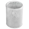 Artistic Urban Collection Punched Metal Pencil Cup 3 1/2 X 4 1/2 White ART20005WH