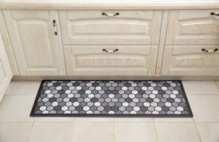 J&V TEXTILES 20" X 55" Oversized Cushioned Anti-Fatigue Kitchen Runner Mat (Geo)