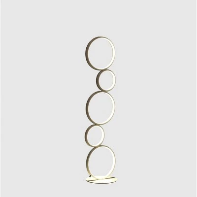38.5" Else Nordic 5-Ring Shaped Metal Table Lamp (Includes LED Light Bulb) White - Ore International - Image 3