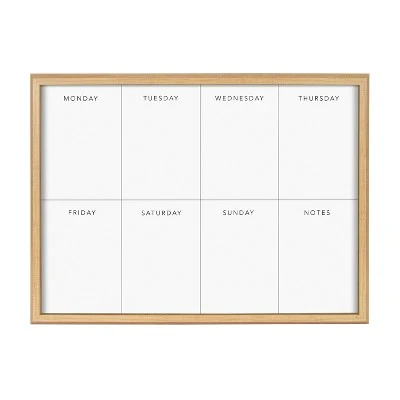 18" X 24" Blake This Week Framed Printed Glass By The Creative Bunch Studio Natural - Kate & Laurel All Things Decor