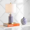 23.5" Ceramic/Metal Diana Ginger Jar Table Lamp (Includes LED Light Bulb) Blue - JONATHAN Y