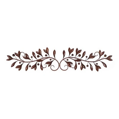 Traditional Metal Leaf Floral Wall Decor - Olivia & May