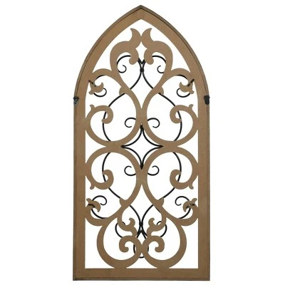 Traditional Wood And Metal Wall Sculpture Brown - StyleCraft - Image 2