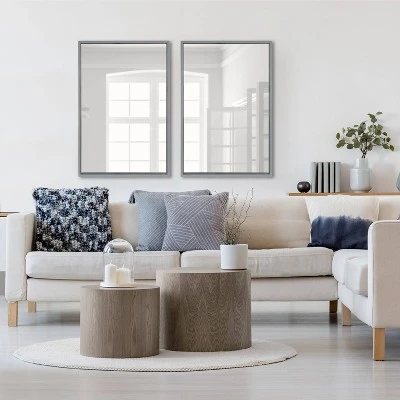 24" X 36" Travis Framed Decorative Wall Mirror Gray - Kate & Laurel All Things Decor - Image 5