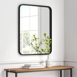 24" X 30" Rectangular Decorative Wall Mirror With Rounded Corners - Project 62â„¢