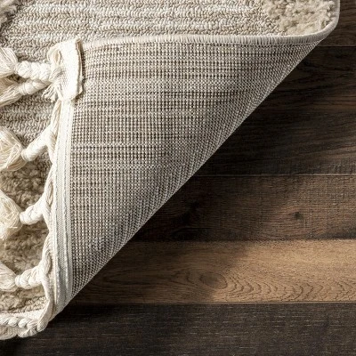 NuLOOM Marissa High/Low Diamond Tassel Area Rug - Image 6