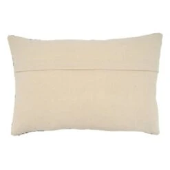 16"x24" Oversized Boho Rug Style Cotton Lumbar Throw Pillow Cover Blue - Saro Lifestyle