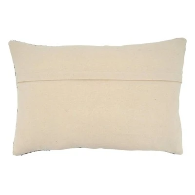 16"x24" Oversized Boho Rug Style Cotton Lumbar Throw Pillow Cover Blue - Saro Lifestyle