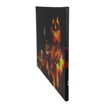 Northlight LED Lighted Jack-O-Lanterns And Leaves Halloween Canvas Wall Art 15.75" X 23.5" - Image 4