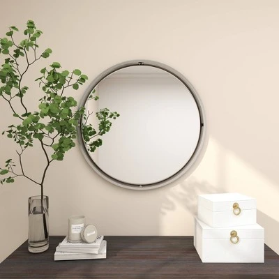 Contemporary Metal Wall Mirror Silver - Olivia & May - Image 8