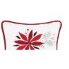 C&F Home Poinsettia & Mistletoe Embroidered Throw Pillow