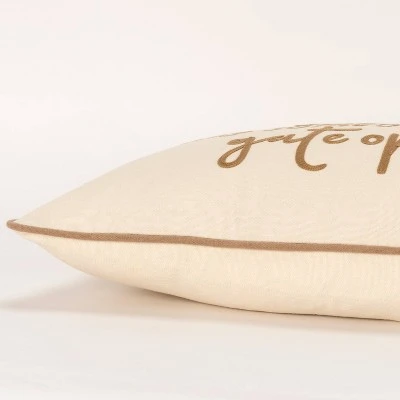 14"x26" Oversized 'Live Like Someoneā¦' Lumbar Throw Pillow Cover Ivory - Rizzy Home - Image 3