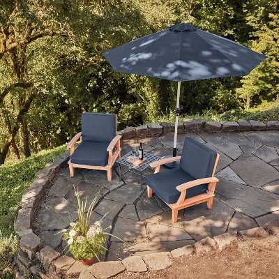 21" X 19" X 5" Montlake Water-Resistant Patio Seat Cushion Slip Cover Heather Indigo Blue - Classic Accessories - Image 9