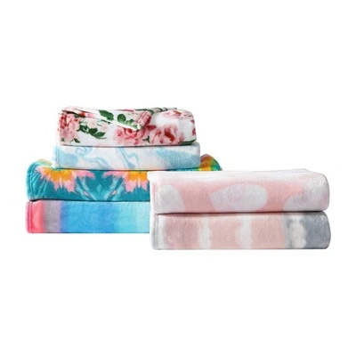 50"x70" Marble Plush Fleece Reversible Throw Blanket Blue - Betseyville - Image 4