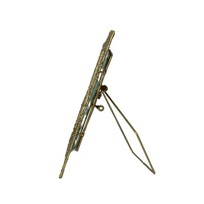 5X7 Inch Geo Picture Frame Brass Metal & Glass By Foreside Home & Garden - Image 3