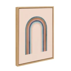 18" X 24" Sylvie Happy Gates Framed Canvas Wall Art By Alexander Ginzburg Natural - Kate And Laurel