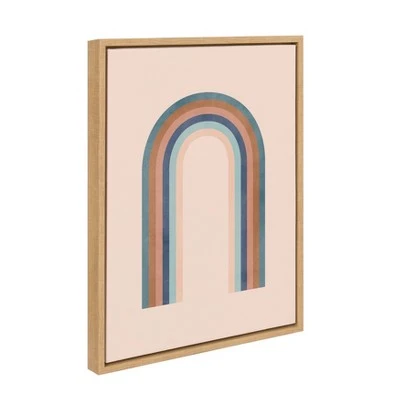 18" X 24" Sylvie Happy Gates Framed Canvas Wall Art By Alexander Ginzburg Natural - Kate And Laurel