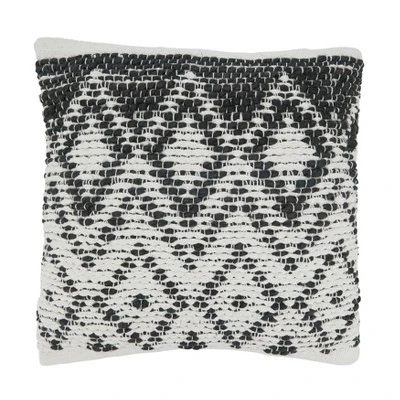 18"x18" Diamond Design Woven Square Pillow Cover - Saro Lifestyle - Image 5