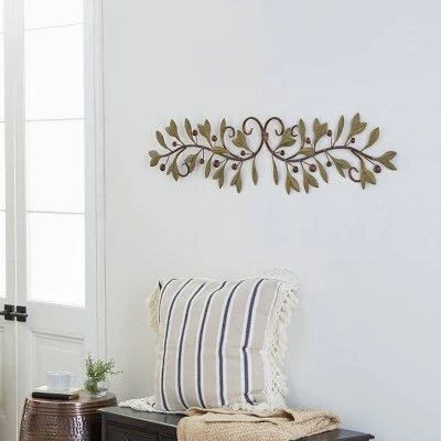 Traditional Metal Leaf Floral Wall Decor - Olivia & May - Image 6