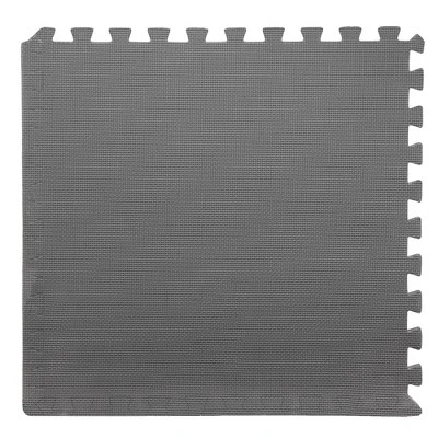 Foam Flooring Tiles - 18-Pack Interlocking EVA Foam Pieces Non-Toxic Floor Padding For Playroom Gym Or Basement By Stalwart (Gray) - Image 6