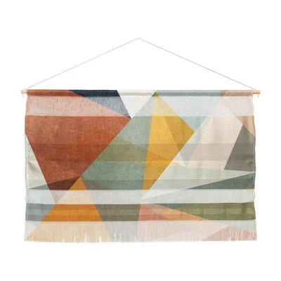 Little Arrow Design Co Modern Triangle Mosaic Multi Landscape Fiber Wall Hanging - Society6 - Image 3