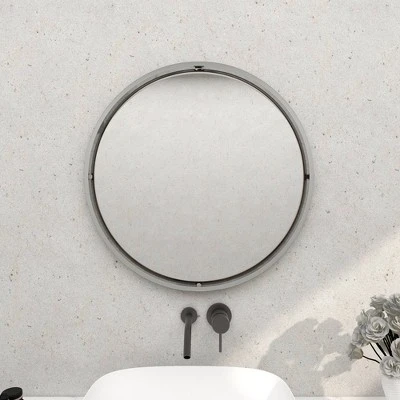 Contemporary Metal Wall Mirror Silver - Olivia & May - Image 6