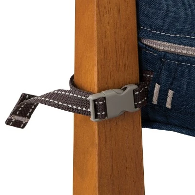 21" X 19" X 5" Montlake Water-Resistant Patio Seat Cushion Slip Cover Heather Indigo Blue - Classic Accessories - Image 2