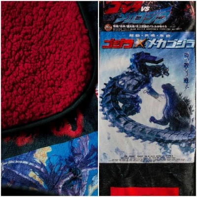 Surreal Entertainment Godzilla Movie Poster Oversized Fleece Throw Blanket | 76 X 54 Inches - Image 2
