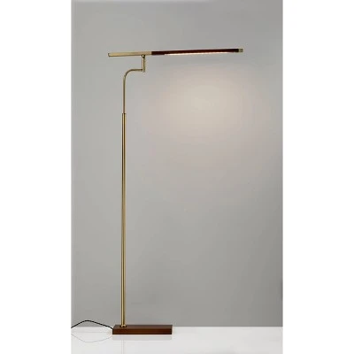 50.5" X 62.5" 3-way Barrett Floor Lamp (Includes LED Light Bulb) Brass - Adesso - Image 3