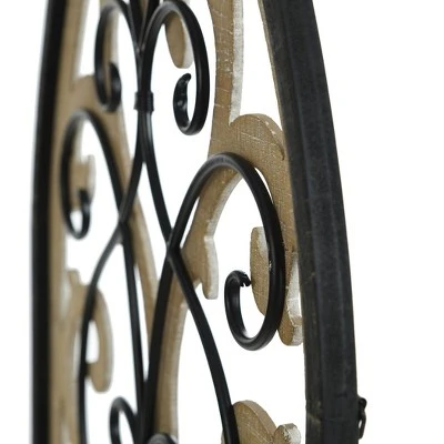 Traditional Wood And Metal Wall Sculpture Brown - StyleCraft - Image 3