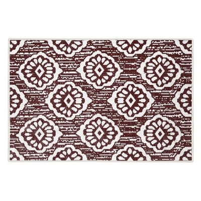 Sussexhome Flower Collection Cotton Heavy Duty Low Pile Area Rug , 2' X 3' - Image 10