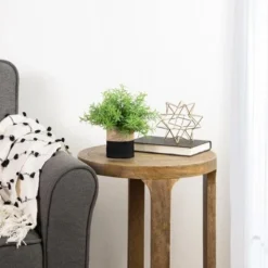 Northlight 9" Green Leafy Artificial Spring Foliage In Fabric Covered Pot