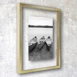 8" X 10" Float Thin Metal Gallery Frame Brass - Project 62™
