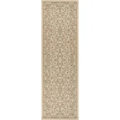 Charleston Vintage Filigree Textured Weave Indoor/Outdoor Area Rug - JONATHAN Y