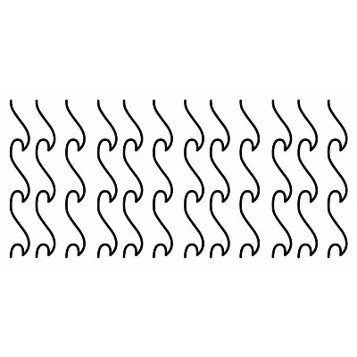 Simplistic Waves Peel And Stick Wall Decal Black - RoomMates