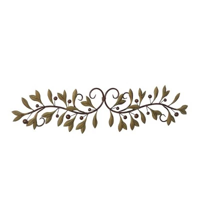 Traditional Metal Leaf Floral Wall Decor - Olivia & May - Image 3