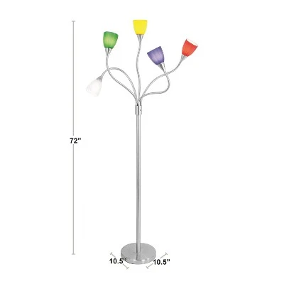 72" Medusa 5 Arm Floor Lamp - LumiSource - Image 2