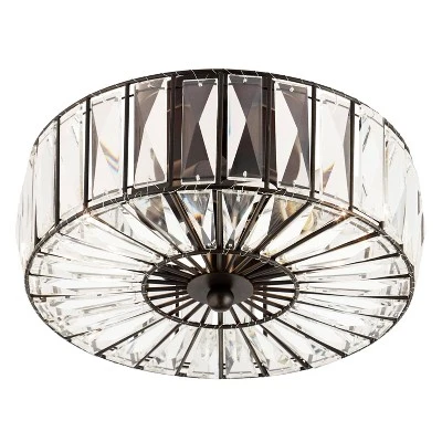 11.5" Crystalline Semi-Flush Mount Pendant Clear - River Of Goods - Image 9
