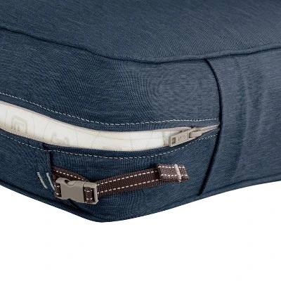 21" X 19" X 5" Montlake Water-Resistant Patio Seat Cushion Slip Cover Heather Indigo Blue - Classic Accessories